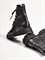 Зимние ботинки черного цвета с брогированным мысом - фото 12695