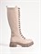 Сапоги на шнуровке из натуральной кожи оттенка капучино - фото 12716