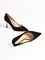 Женские туфли черного цвета с металлическим каблуком - фото 12862