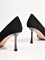 Женские туфли черного цвета с металлическим каблуком - фото 12863