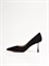 Женские туфли черного цвета с металлическим каблуком - фото 12865