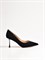 Женские туфли черного цвета с металлическим каблуком - фото 12866