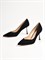 Женские туфли черного цвета с металлическим каблуком - фото 12867