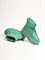 Высокие ботинки-дутики из натуральной мягкой кожи в зеленом цвете - фото 13248