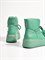Высокие ботинки-дутики из натуральной мягкой кожи в зеленом цвете - фото 13249