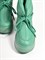 Высокие ботинки-дутики из натуральной мягкой кожи в зеленом цвете - фото 13250