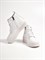 Высокие женские кеды белого цвета на шнуровке - фото 14022