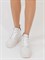 Высокие женские кеды белого цвета на шнуровке - фото 14027