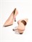 Туфли-лодочки бежевого цвета на фигурном каблуке - фото 14103