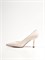 Женские туфли молочного цвета с квадратной пяткой - фото 14124