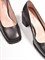 Женские туфли черного цвета на геометрическом каблуке - фото 15223