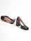 Женские туфли черного цвета на геометрическом каблуке - фото 15225