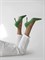 Женские туфли зеленого цвета из натуральной кожи Chewhite - фото 15251