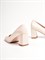Женские туфли молочного цвета на геометрическом каблуке - фото 15261
