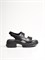 Женские сандалии черного цвета в стиле спорт-шик - фото 15786