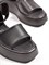 Универсальные женские сандалии черного цвета на платформе - фото 16018