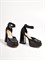 Открытые женские туфли черного цвета на платформе - фото 17217
