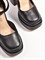 Открытые женские туфли черного цвета на платформе - фото 17220