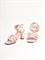 Босоножки на фигурном каблуке пудрового цвета - фото 17909