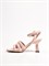 Босоножки на фигурном каблуке пудрового цвета - фото 17911