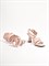 Босоножки на фигурном каблуке пудрового цвета - фото 17914