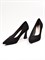 Женские туфли черного цвета на фигурном каблуке - фото 18271
