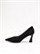 Женские туфли черного цвета на фигурном каблуке - фото 18273