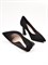 Женские туфли черного цвета на фигурном каблуке - фото 18276