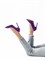 Женские туфли фиолетового цвета на шпильке - фото 18288