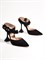 Женские туфли черного цвета с открытой пяткой - фото 18428