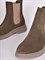 Женские зимние ботинки цвета хаки - фото 18482