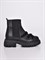 Женские ботинки-челси черного цвета с акцентной цепью - фото 18498