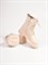 Женские ботинки на шнуровке молочного оттенка из натуральной гладкой кожи - фото 18568