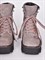 Женские ботинки на шнуровке в бежевом цвете - фото 18602
