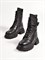 Женские ботинки черного цвета на платформе - фото 18619