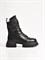 Женские ботинки черного цвета на платформе - фото 18620