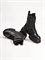 Женские ботинки черного цвета на платформе - фото 18624