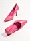 Женские туфли-лодочки цвета фуксия на фигурном каблуке - фото 18641