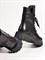 Женские ботинки черного цвета с акцентным язычком - фото 18760