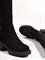 Женские зимние сапоги на широком устойчивом каблуке черного цвета - фото 18820