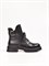 Женские демисезонные ботинки черного цвета с акцентной пряжкой - фото 19260