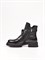 Женские демисезонные ботинки черного цвета с акцентной пряжкой - фото 19261