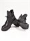 Женские демисезонные ботинки черного цвета с акцентной пряжкой - фото 19264