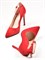 Женские туфли-лодочки красного цвета на шпильке - фото 19321