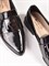 Женские туфли черного цвета с акцентной пряжкой - фото 19400