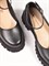 Туфли мэри-джейн из натуральной кожи черного цвета - фото 19436