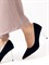 Женские туфли-лодочки черного цвета с акцентным каблуком - фото 19825