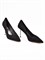 Женские туфли-лодочки черного цвета с акцентным каблуком - фото 19826