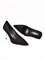 Женские туфли-лодочки черного цвета с акцентным каблуком - фото 19831