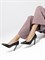 Женские туфли черного цвета с акцентным каблуком - фото 19850
